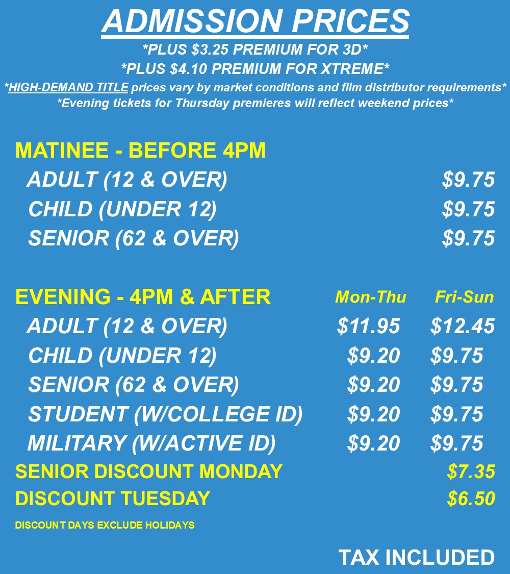 1488 Admission Prices - MAY 2025