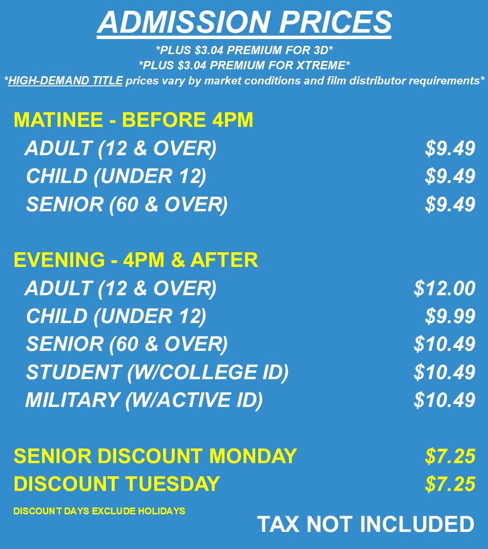 Jeff12 Admission Prices - MAY 2025