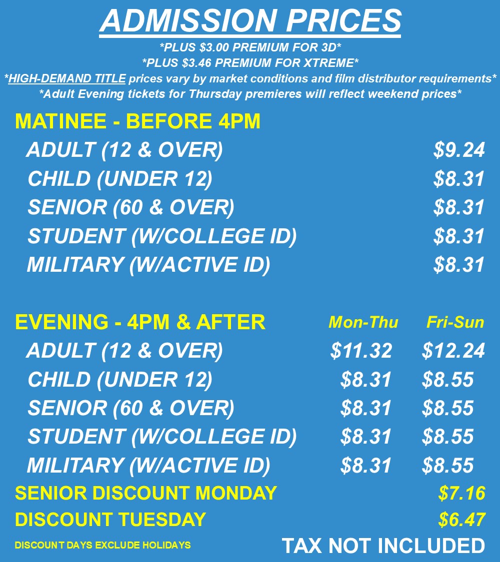 KF12 Admission Prices - DEC 2024