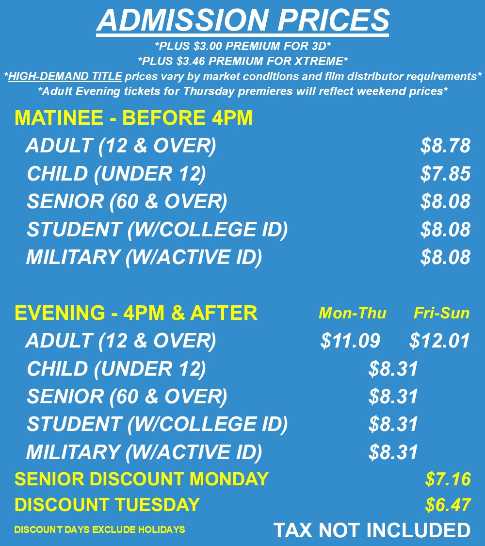 KF12 Admission Prices - NOV 2024